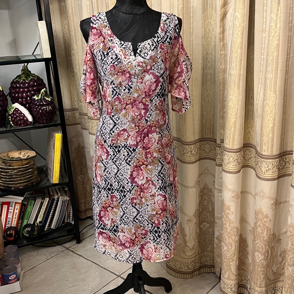 Floral Cold Shoulder Dress